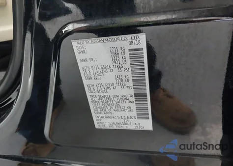 2019 Infiniti Qx60 Luxe из США, поврежденный, VIN 5N1DL0MN9KC511685